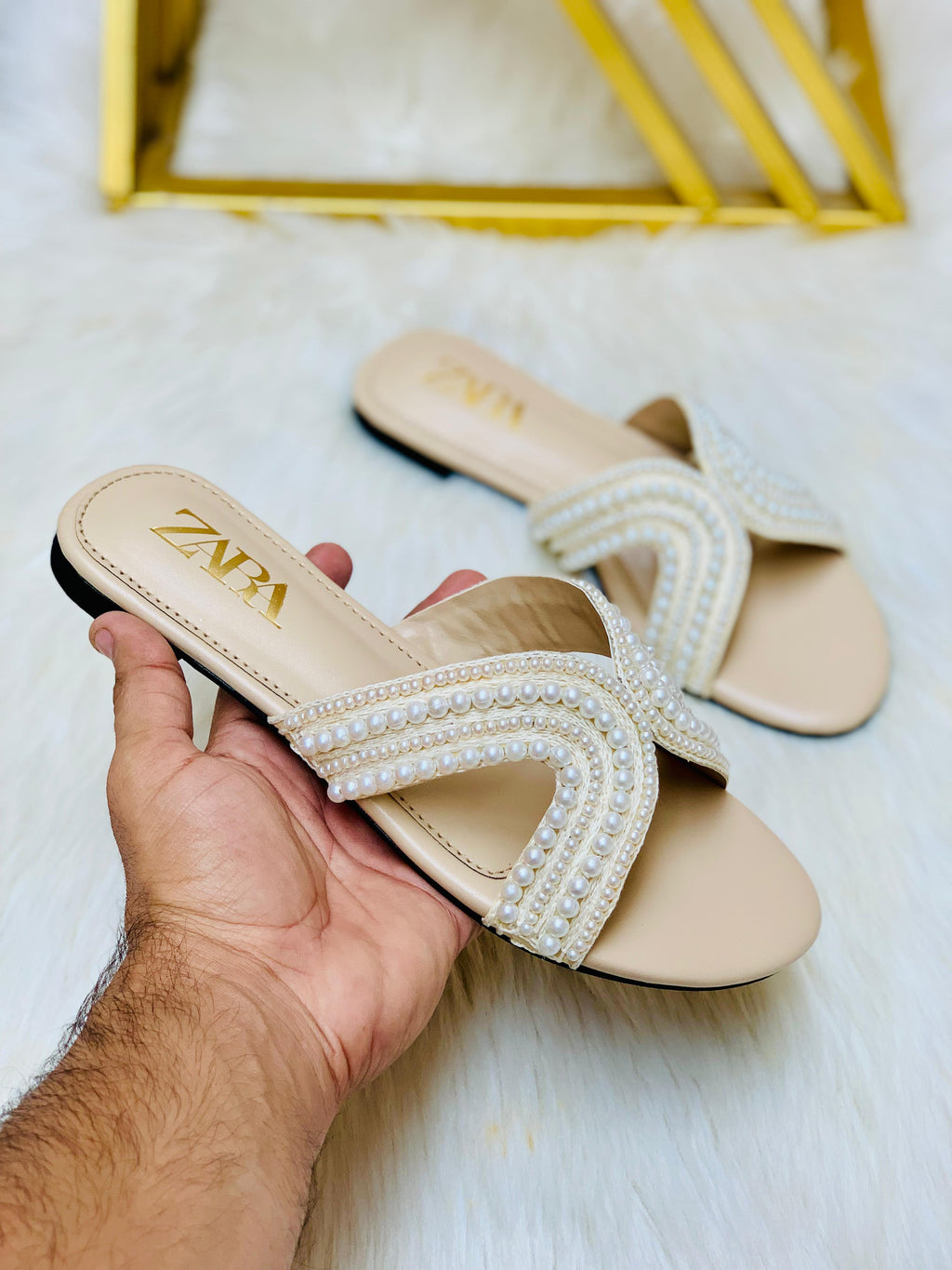 ZR Pearl Flat Slippers