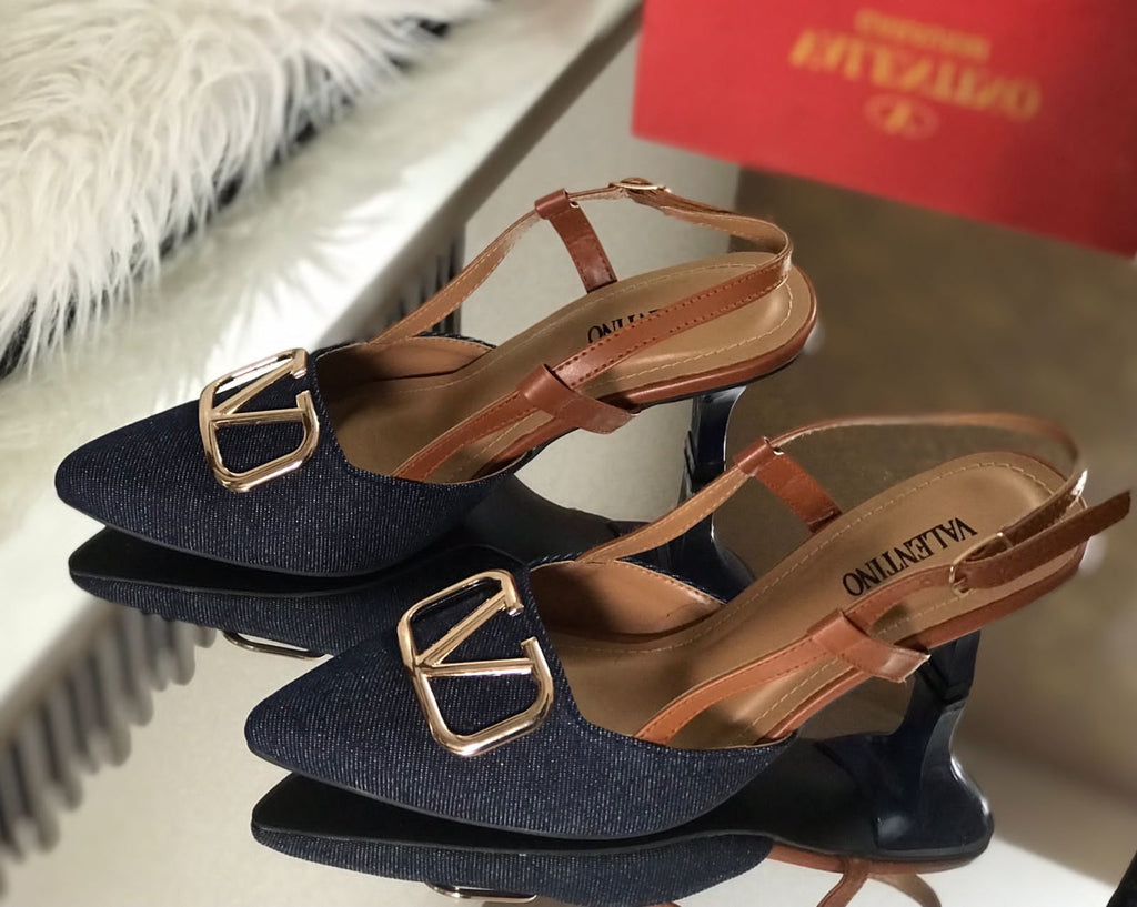 V Denim Heel