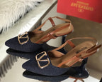 V Denim Heel