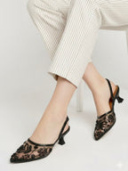 ZR Net Pearl Embroidery Heel