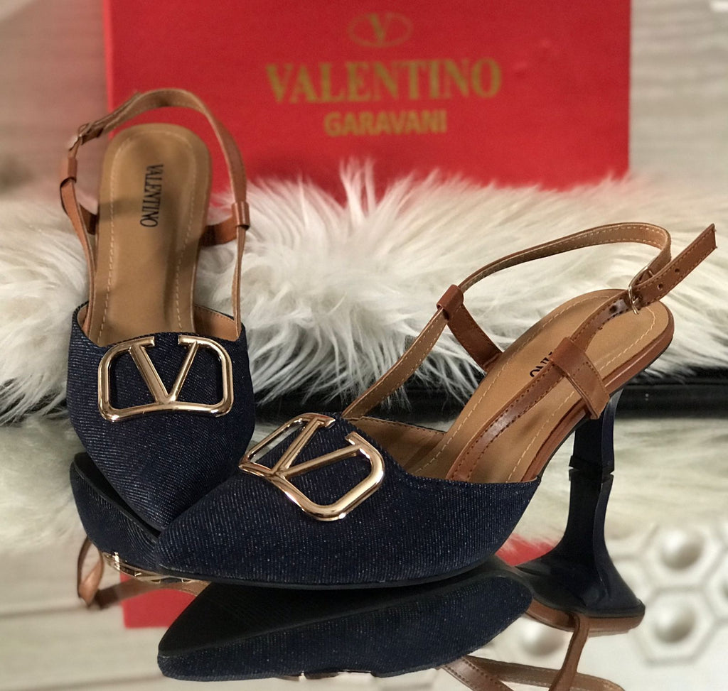 V Denim Heel