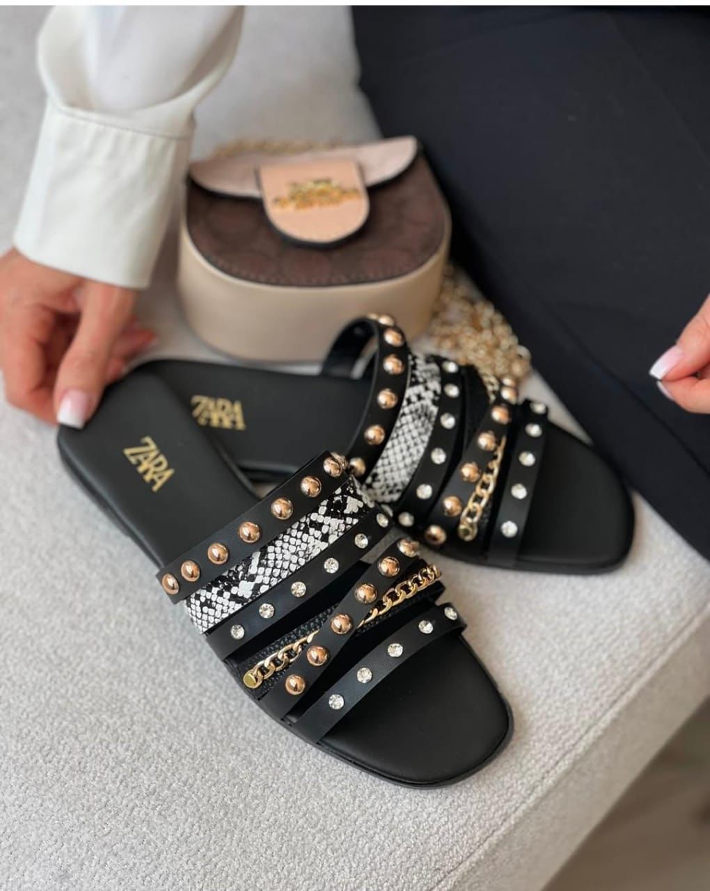 Studded Glam Slides
