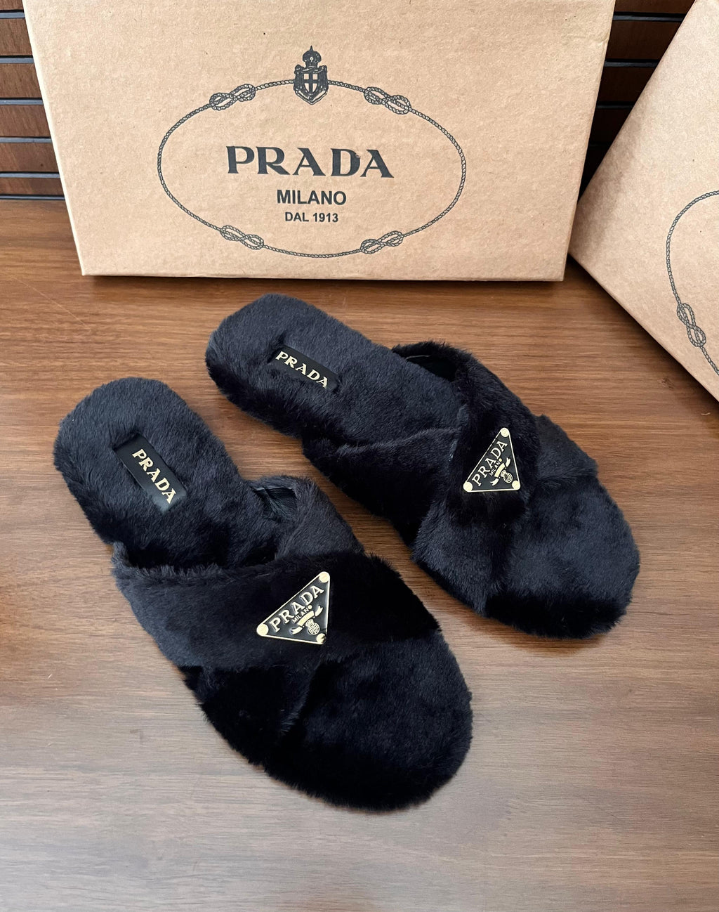 PRADA FUR SLIPPER
