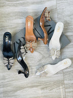 ZARA EMB BOW HEELS*